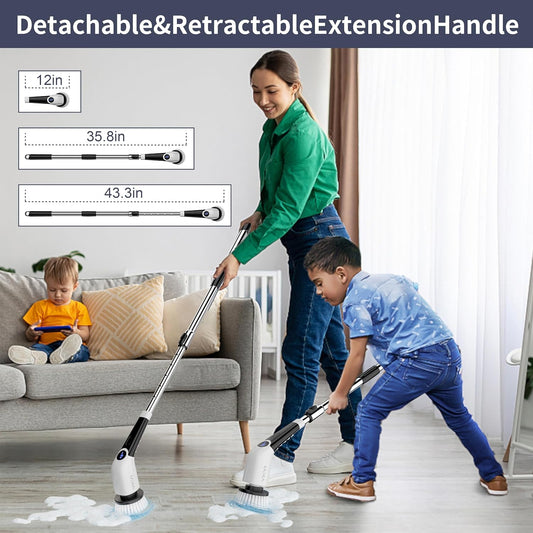 Electric Cleaning Brush JY-6010 – Powerful 360° Scrubber for Home & Bathroom