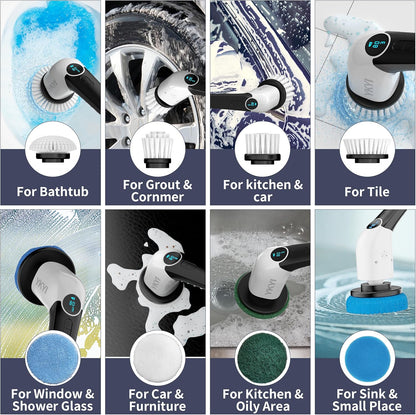 Electric Cleaning Brush JY-6010 – Powerful 360° Scrubber for Home & Bathroom